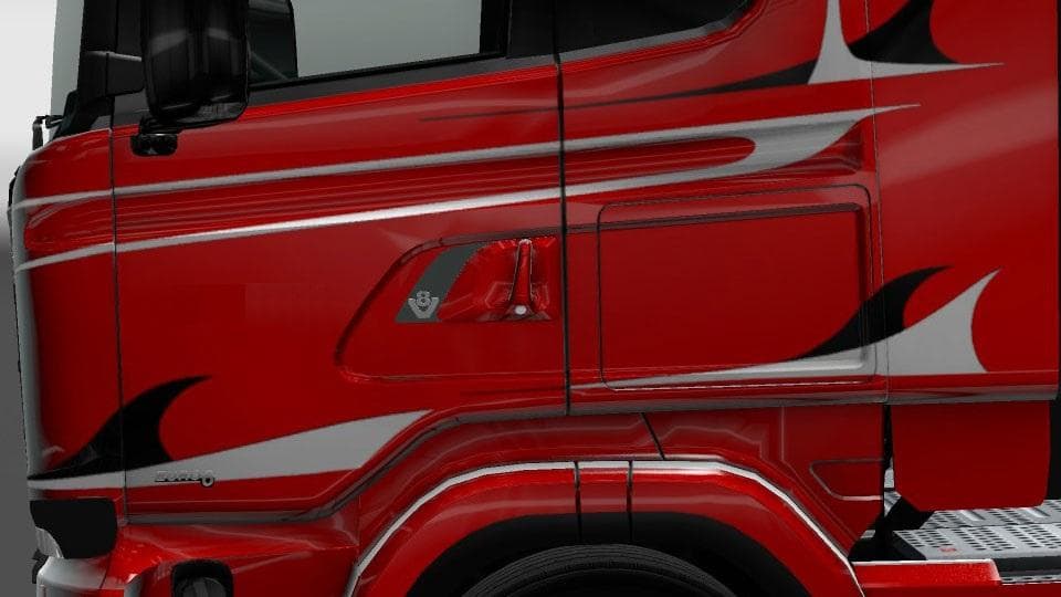 GTM RJL SCANIA V8 DOORHANDLES – Parts mod for Euro Truck Simulator 2