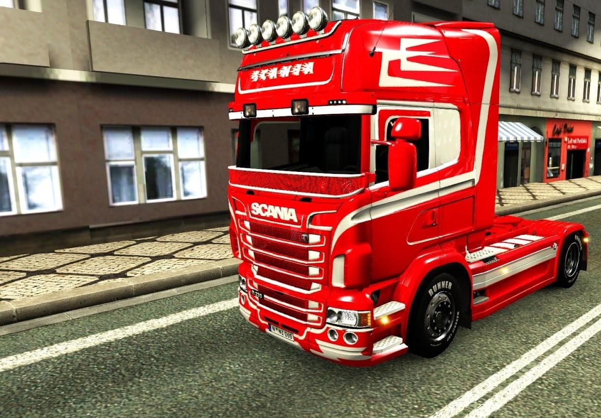 ORANGE & WHITE SKIN FOR SCANIA RJL – Skins mod for Euro Truck Simulator 2