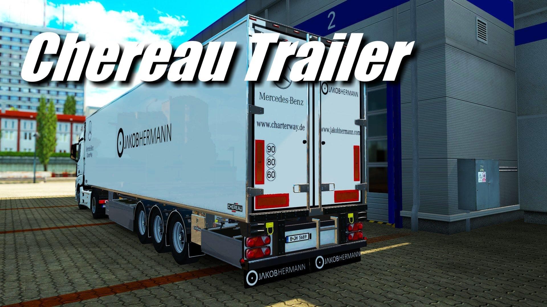 MB ACTROS MP4 & CHEREAU TRAILER – Skins mod for Euro Truck Simulator 2