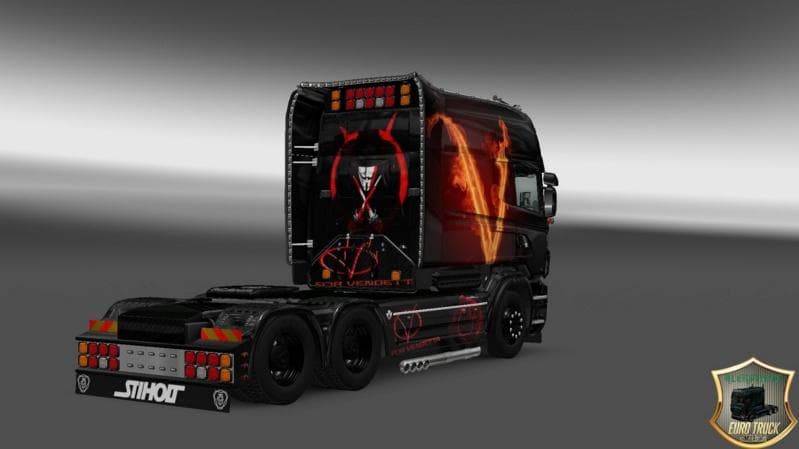 SKIN VENDETTA FOR SCANIA RJL LONGLINE 1.21.X - ETS2 mods download – skins screenshot 2