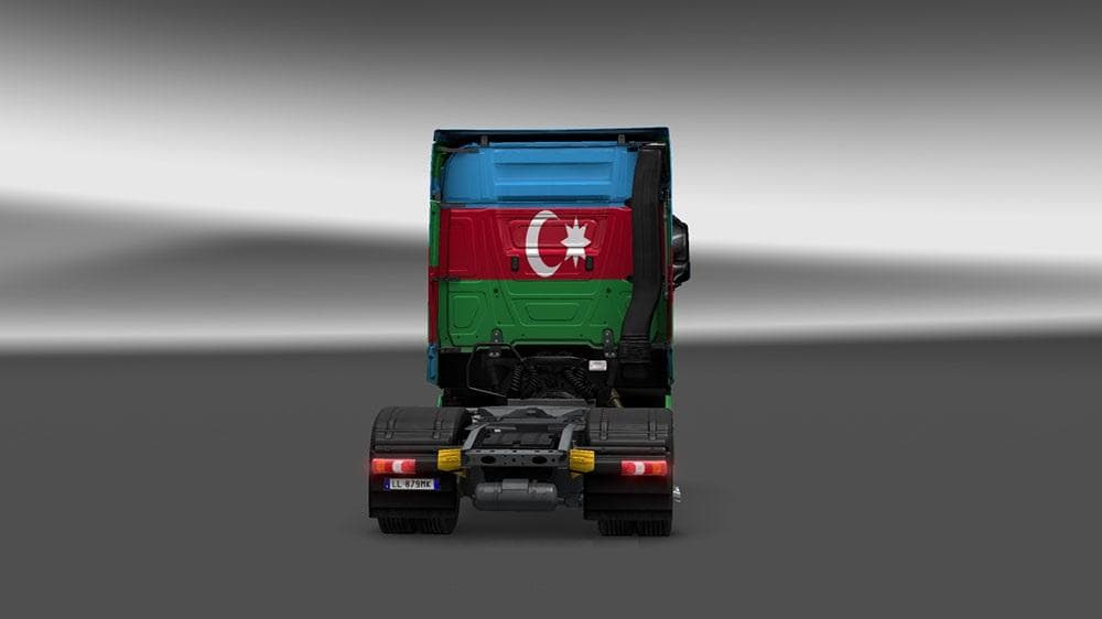 MERCEDES ACTROS MP4 AZERBAIJAN SKIN - ETS2 mods download – skins screenshot 2