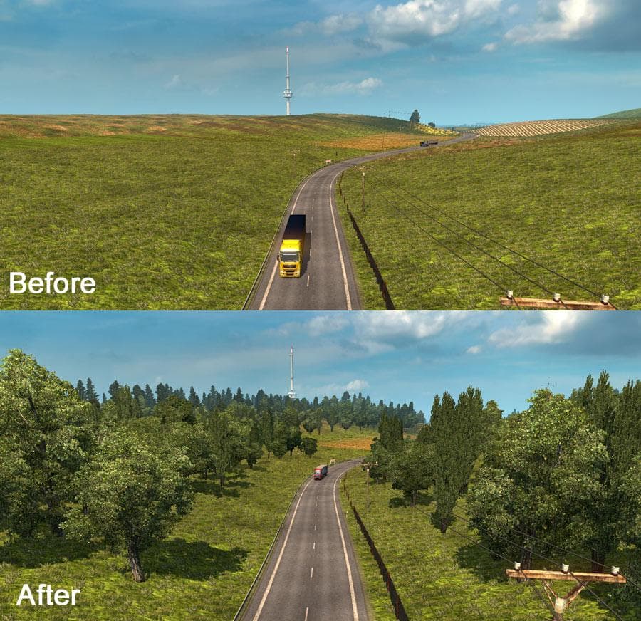 Temporary 1.22 Vegetation Patch For Maps – Maps mod for Euro Truck Simulator 2