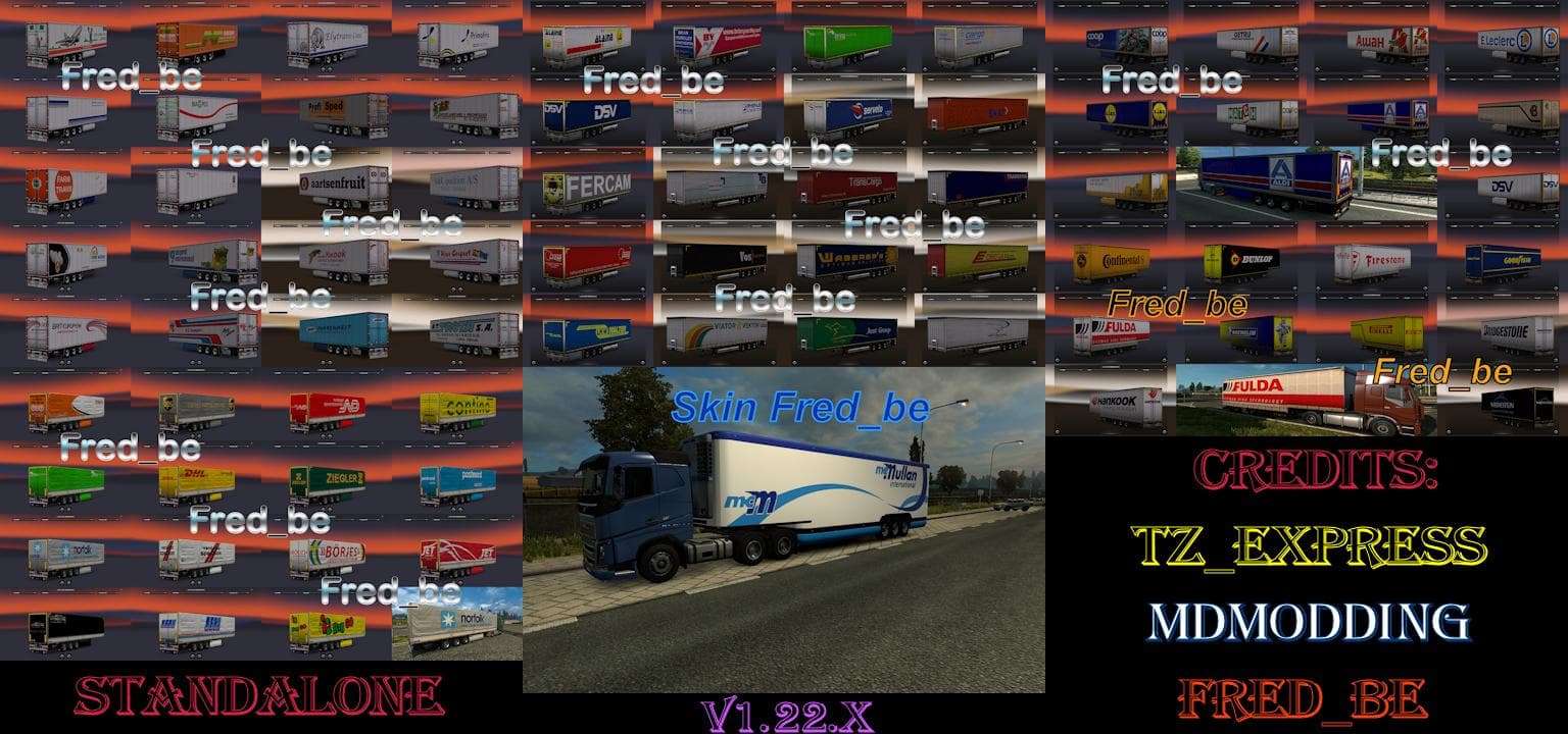 Multi Trailer Pack V1.22 – Trailers mod for Euro Truck Simulator 2