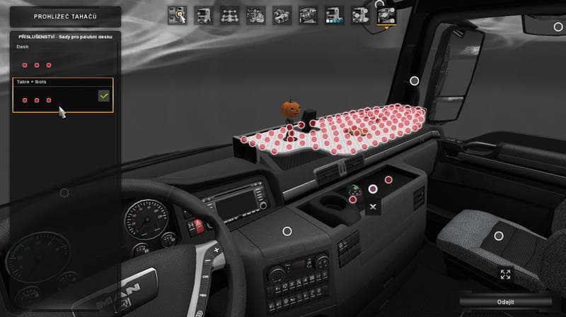 ETS2 DLC Cabin Accessory – Table + Slots – Parts mod for Euro Truck Simulator 2