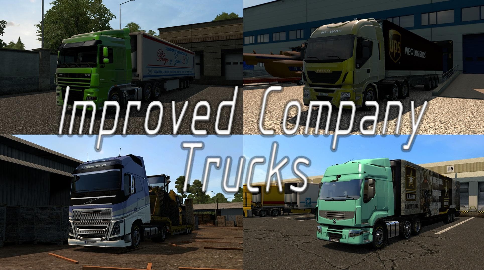 IMPROVED COMPANY TRUCKS V1.4 – Parts mod for Euro Truck Simulator 2