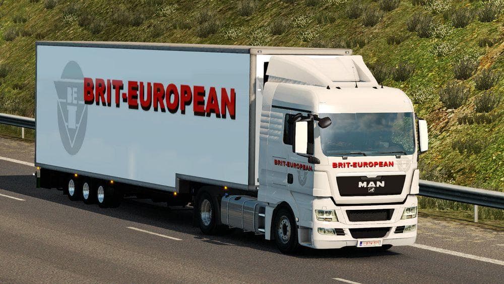 BRIT EUROPEAN MAN TGX COMBO PACK – Skins mod for Euro Truck Simulator 2