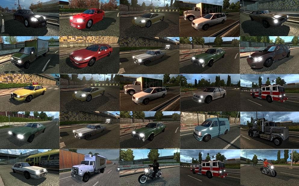 GTA IV TRAFFIC PACK FINAL – Other mod for Euro Truck Simulator 2