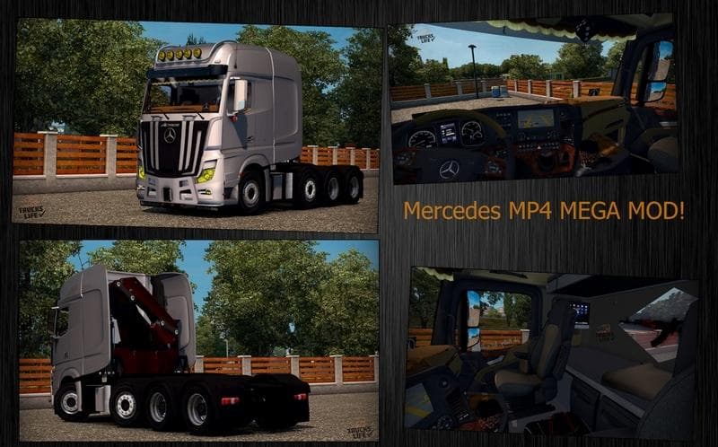MERCEDES MP4 4163 SLT 1.22.X – Parts mod for Euro Truck Simulator 2