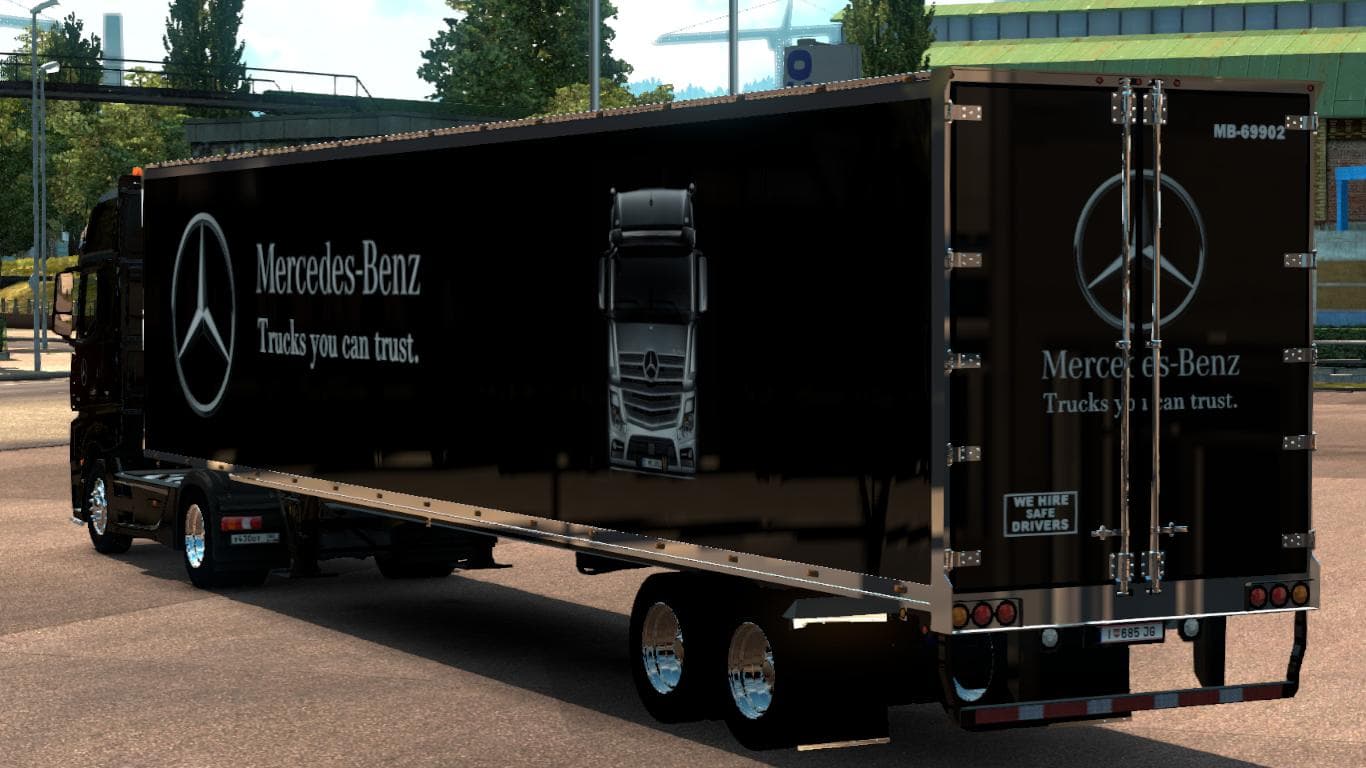 MB ACTROS MP4 & AM TRAILER COMBO SKIN 1.22 – Skins mod for Euro Truck Simulator 2