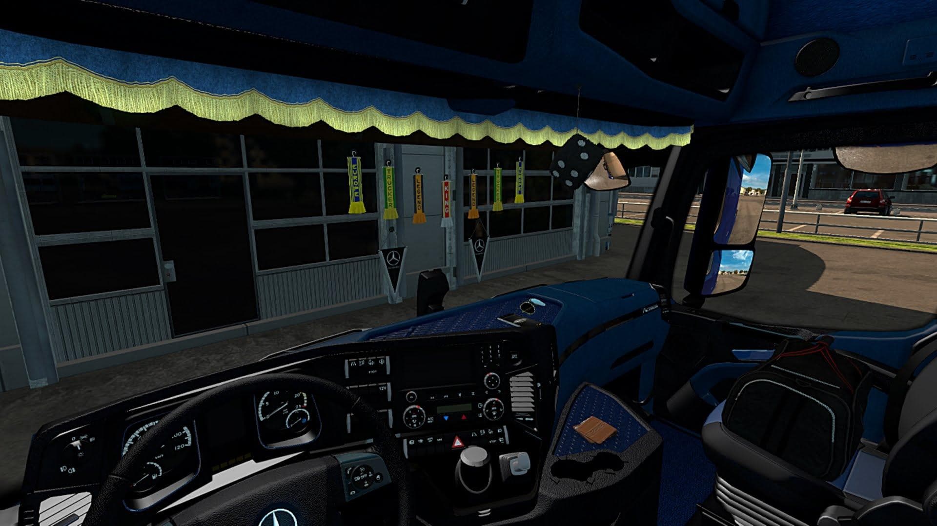 MERCEDES BENZ ACTROS MP4 BLUE & BLACK INTERIOR – Other mod for Euro Truck Simulator 2