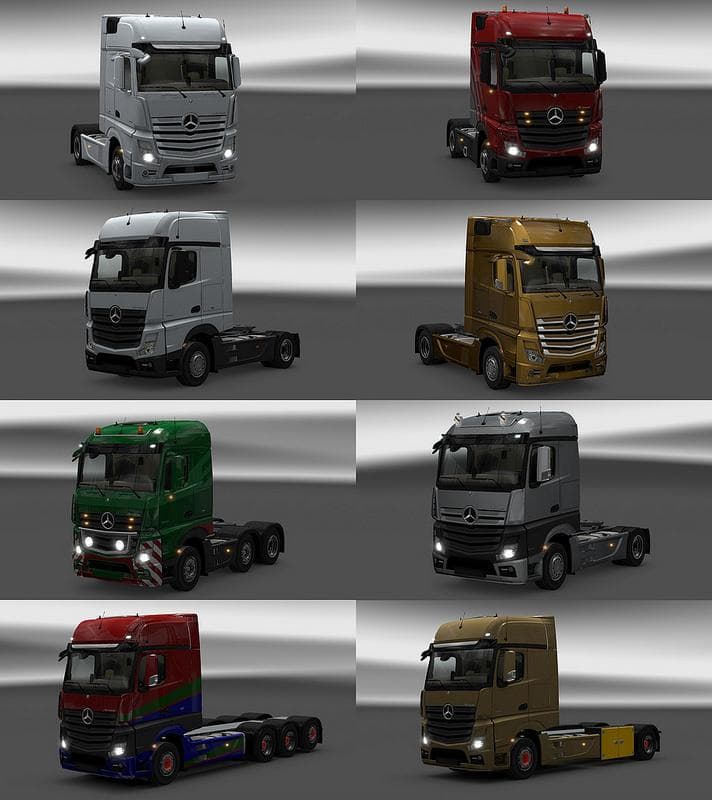 NEW ACTROS PLASTIC PARTS AND MORE V2.0 – Parts mod for Euro Truck Simulator 2