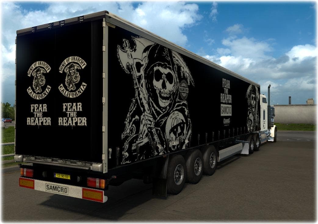 SONS OF ANARCHY TRAILER (T.V SERIES S.A.M.C.R.O) – Trailers mod for Euro Truck Simulator 2