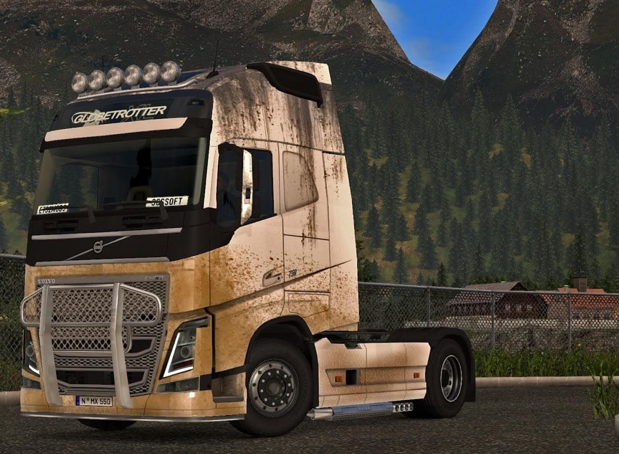 VOLVO 2012 DIRTY SKIN 1.22.X – Skins mod for Euro Truck Simulator 2