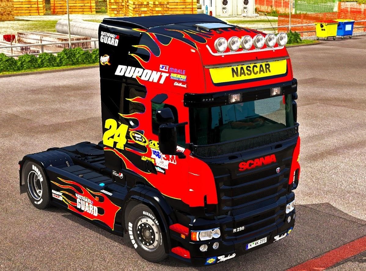 NASCAR PAINT JOB FOR SCANIA RJL - ETS2 mods download – skins screenshot 2