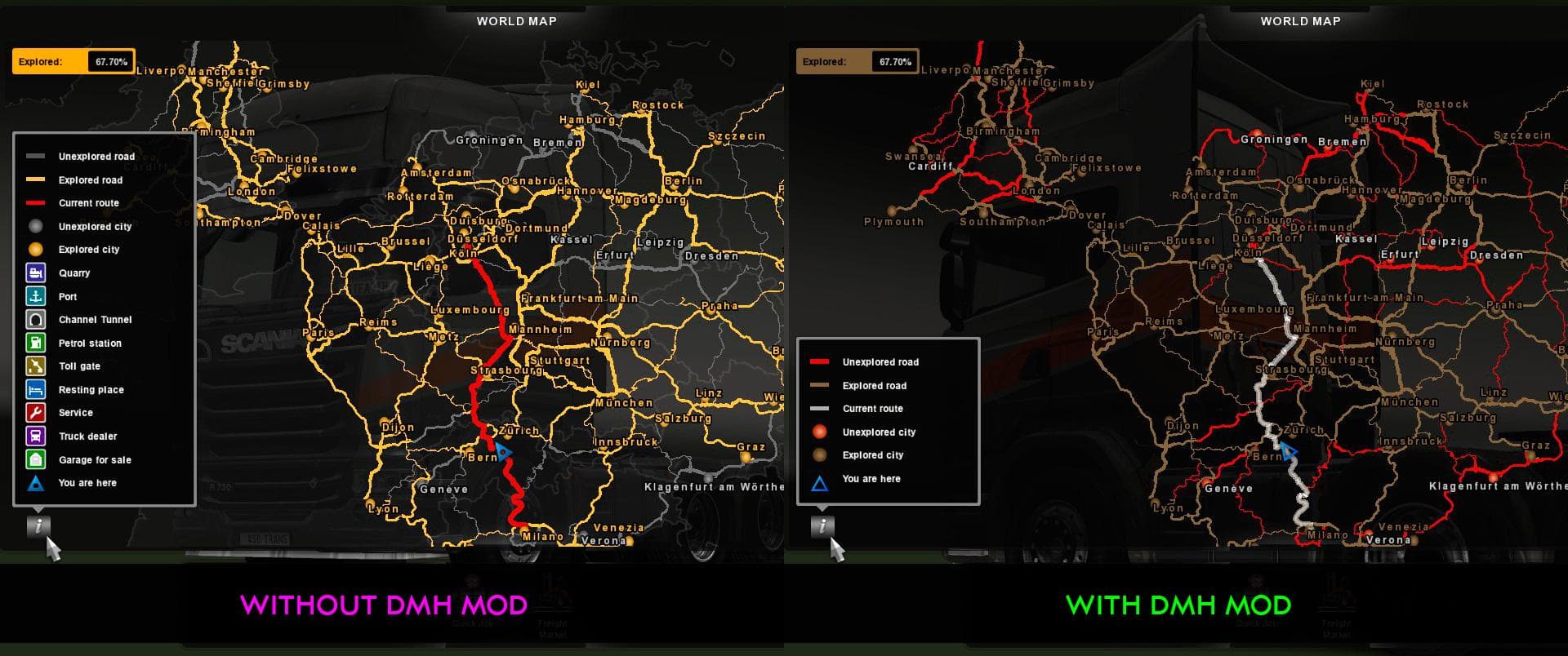 Discovery Map Helper v1.3 - ETS2 mods download – maps screenshot 3
