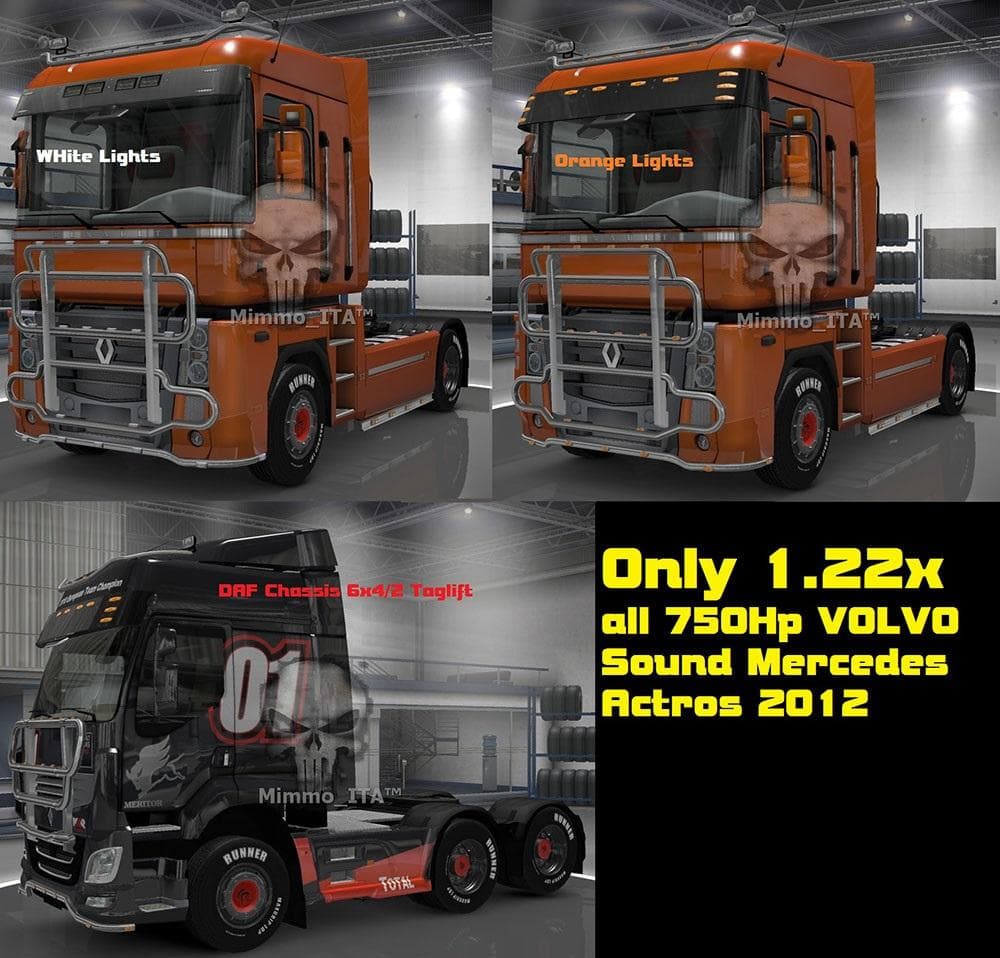 RENAULT PACK LIGHT PLUS MULTIPLAYER READY – Parts mod for Euro Truck Simulator 2