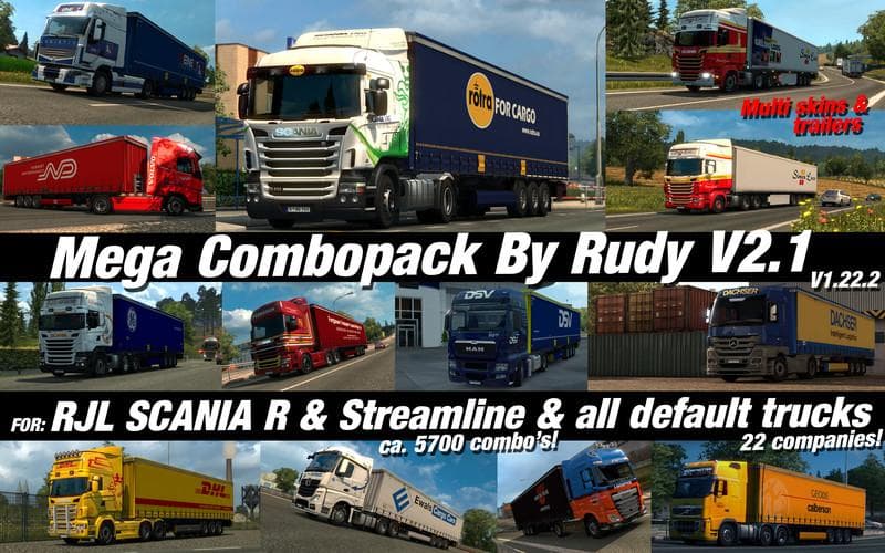 MEGA COMBO PACK V2.1 – Skins mod for Euro Truck Simulator 2
