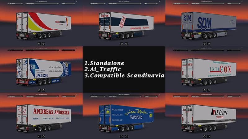 PACK CHEREAU V2 1.22 – Trailers mod for Euro Truck Simulator 2