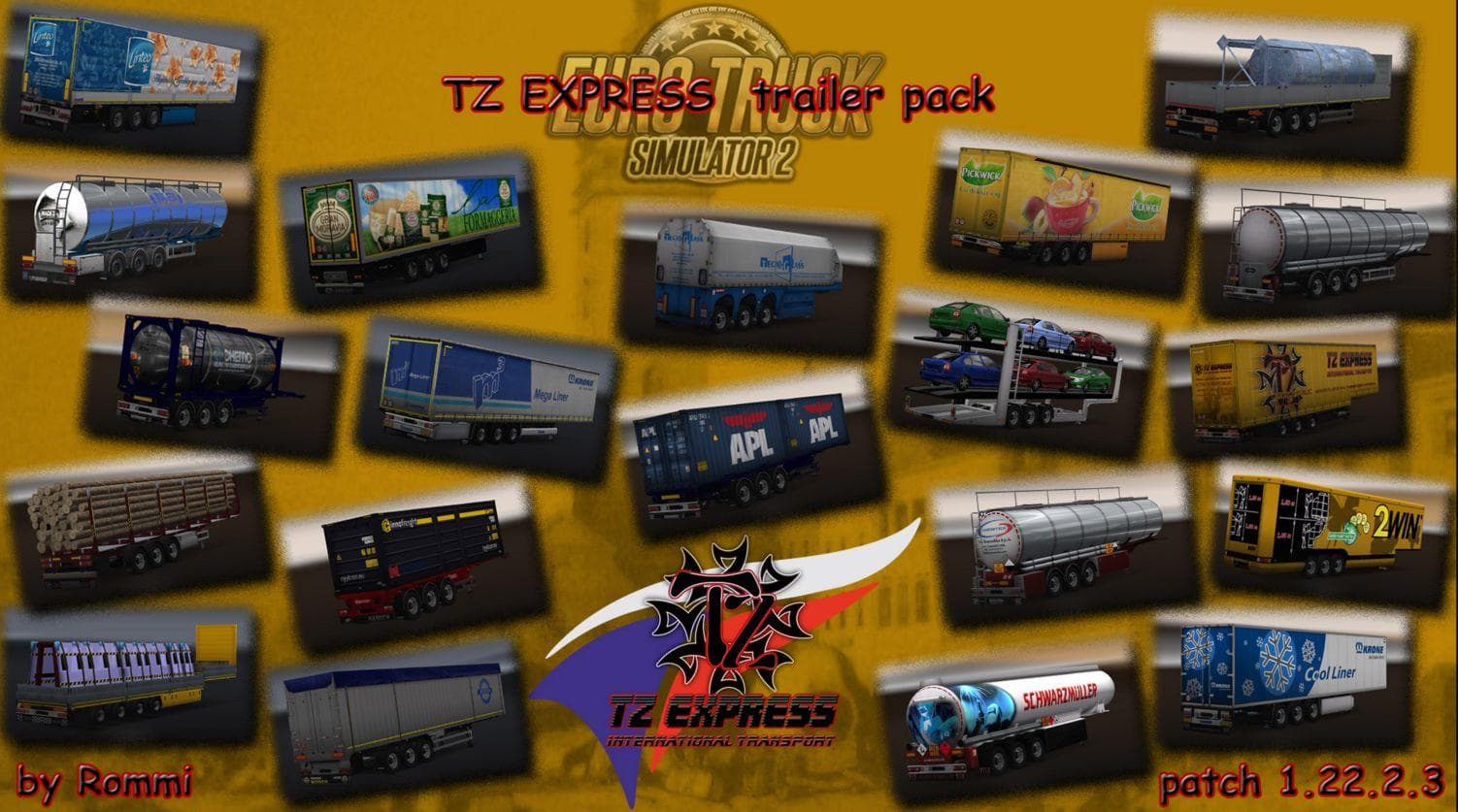 TZ TRAILERS PACK 1.22 – Trailers mod for Euro Truck Simulator 2