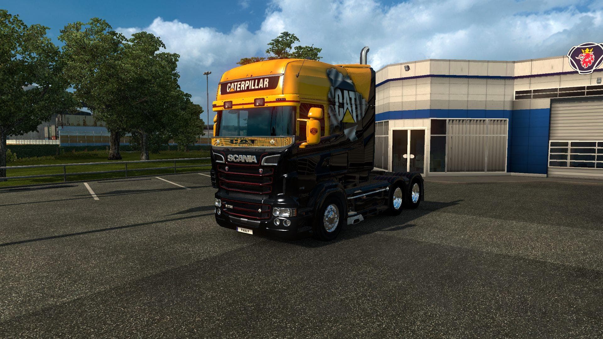 SCANIA RS RJL CATERPILLAR SKIN 1.22 - ETS2 mods download – skins screenshot 2