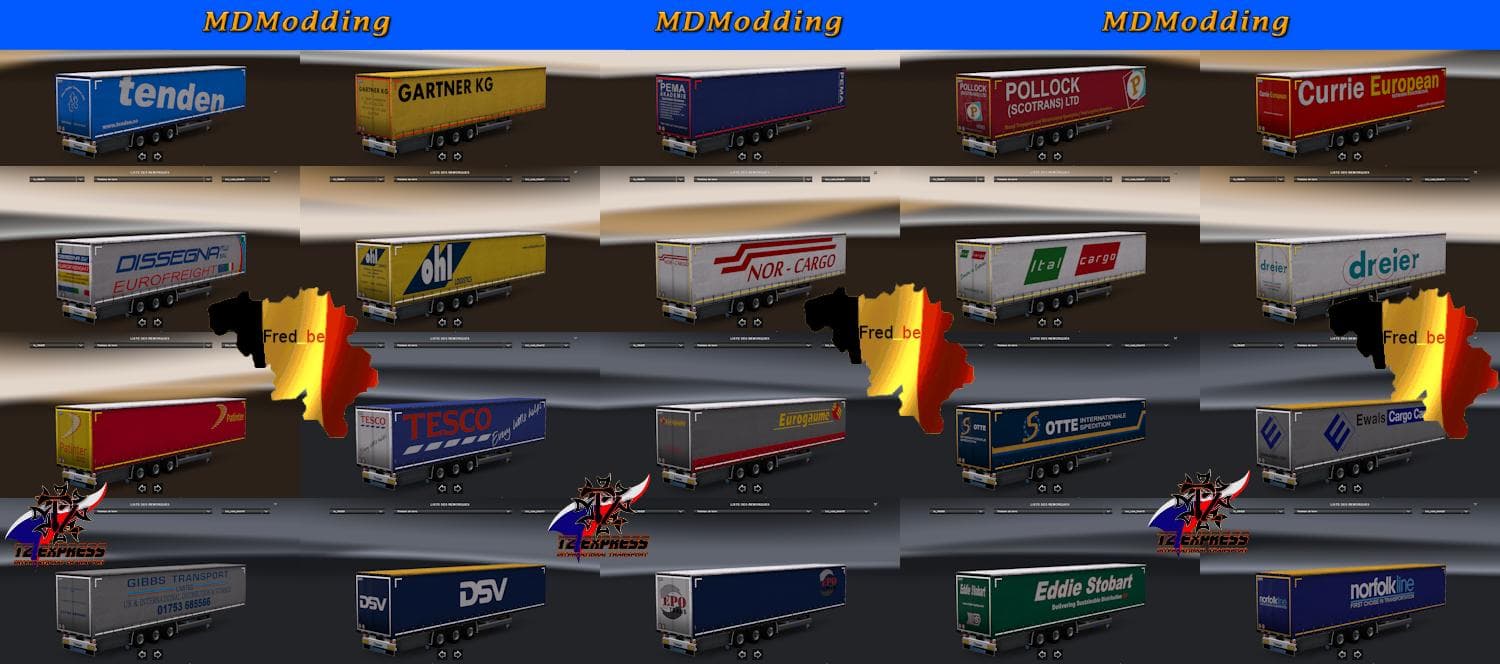 TRAILER PACK PROFILINER V8 1.22.X - ETS2 mods download – trailers screenshot 2