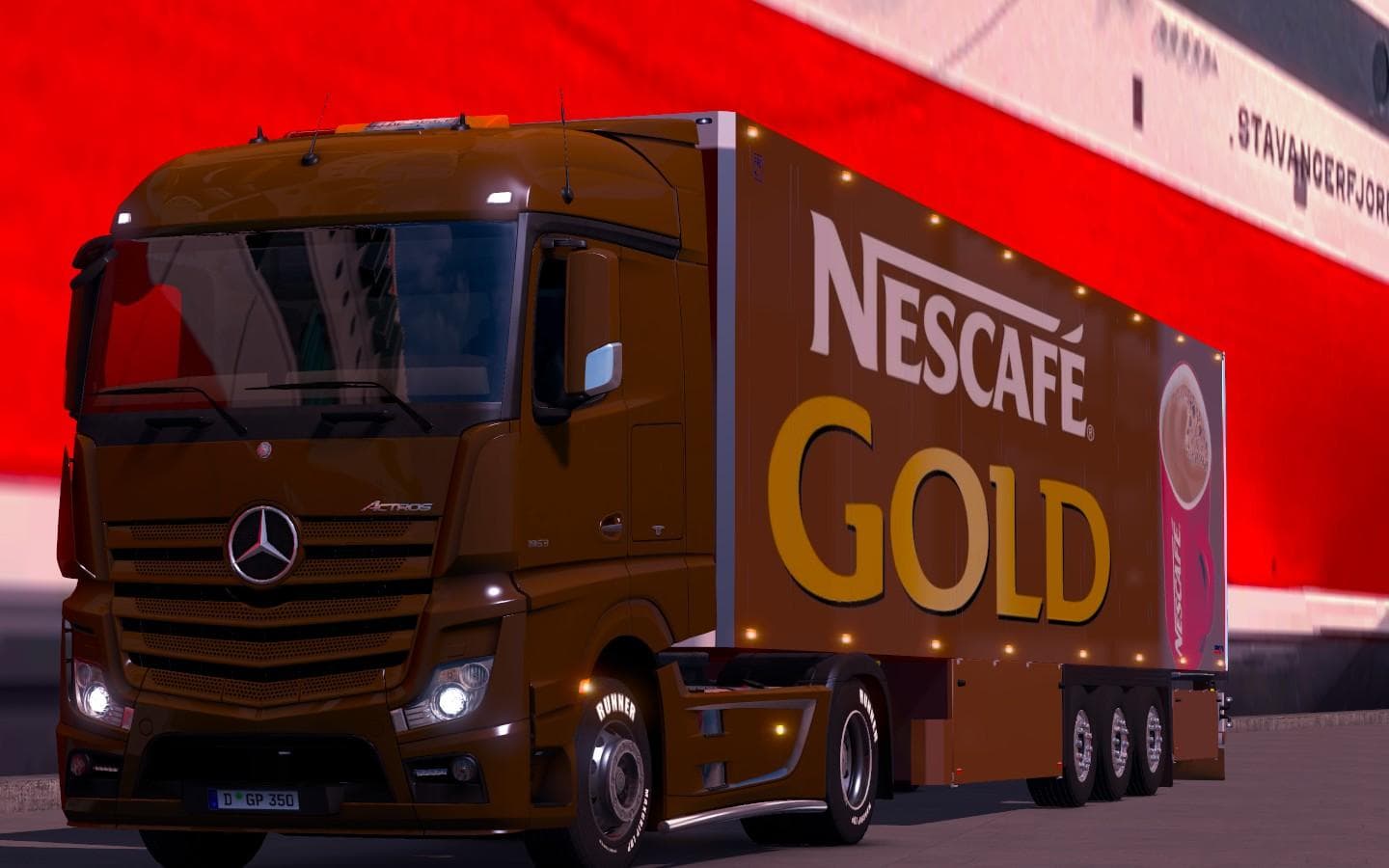 NESCAFE GOLD TRAILER SKIN ALL VERSION – Skins mod for Euro Truck Simulator 2