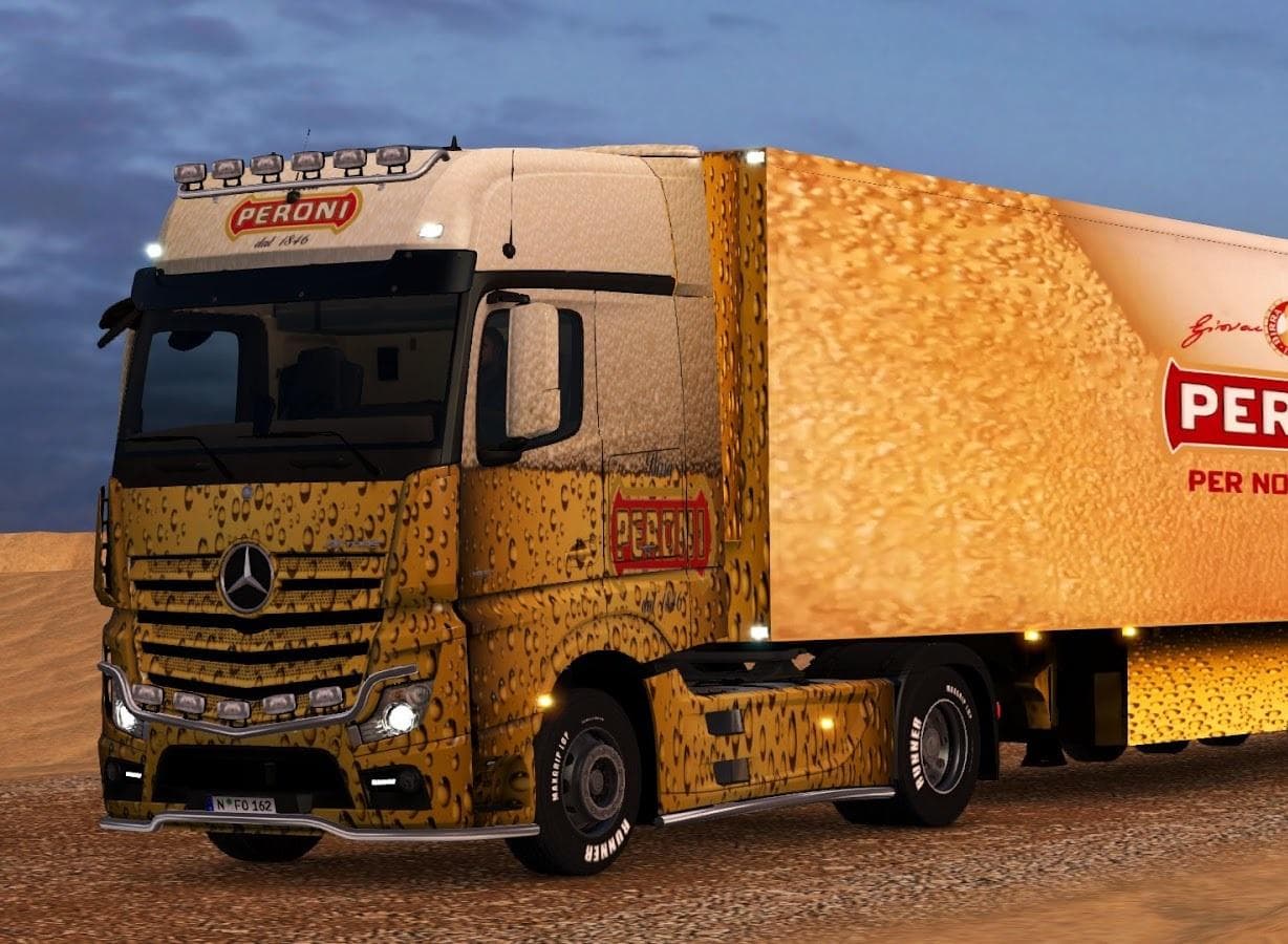 PERONI PACK FOR MERCEDES MP4 V1 – Skins mod for Euro Truck Simulator 2