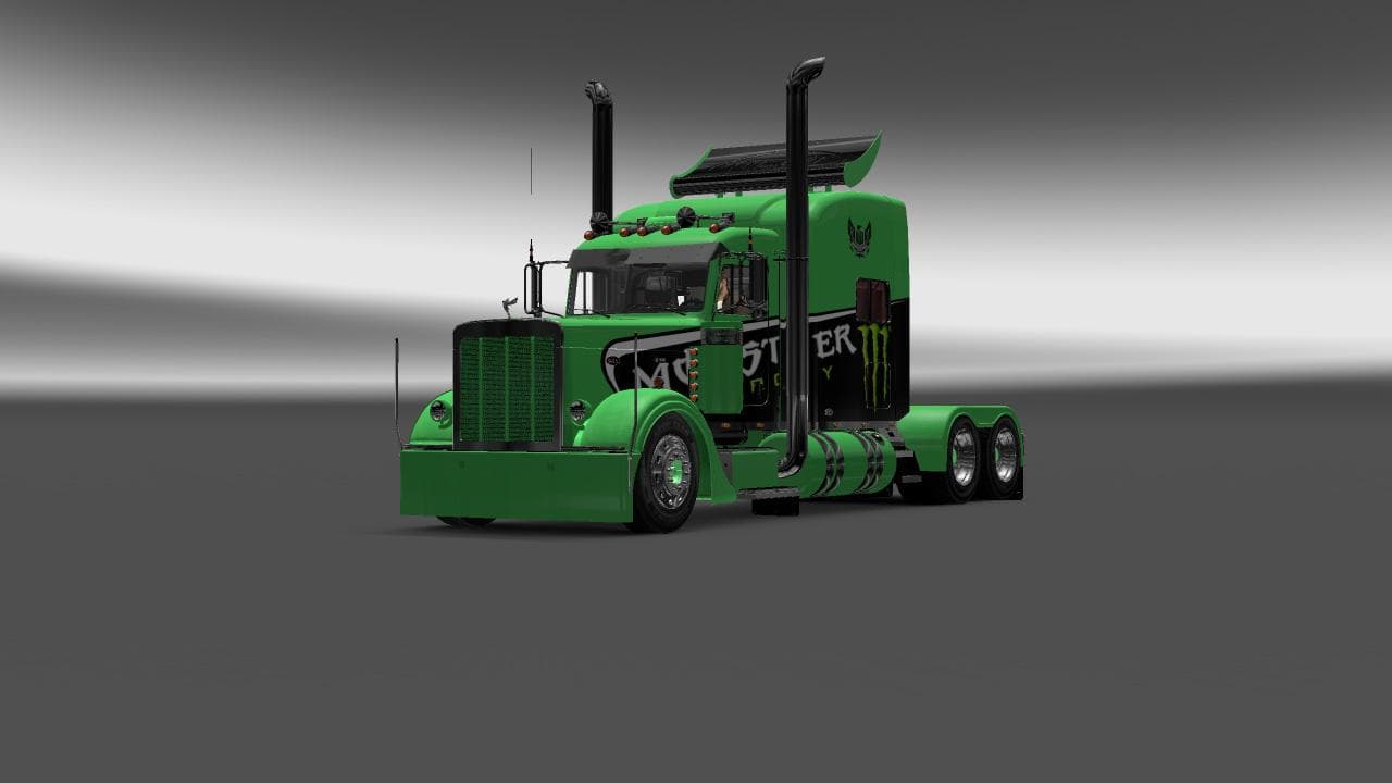PETERBILT 389 MONSTER ENERGY SKIN 1.22 - ETS2 mods download – skins screenshot 2