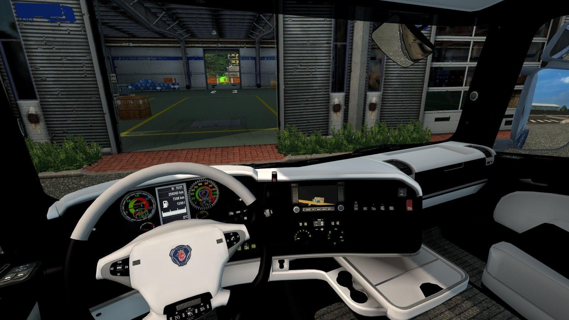 BLACK AND WHITE INTERIOR FOR SCANIA R – Other mod for Euro Truck Simulator 2