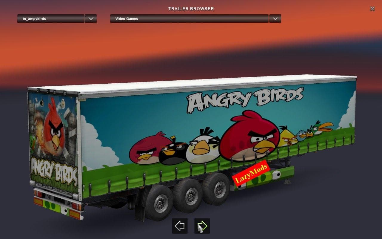 ANGRY BIRDS TRAILER BY LAZYMODS – Trailers mod for Euro Truck Simulator 2