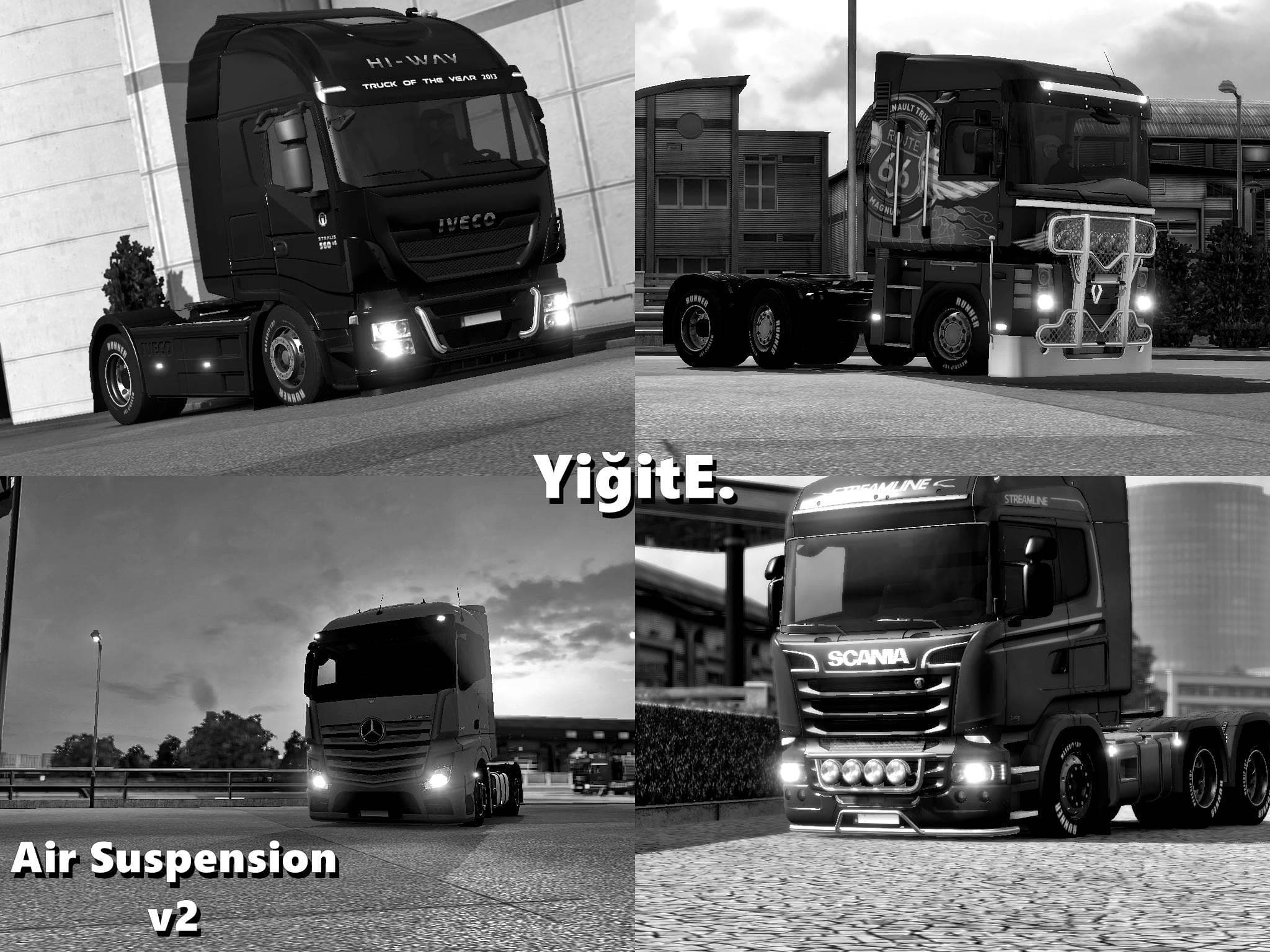 AIR SUSPENSION V2 – Parts mod for Euro Truck Simulator 2