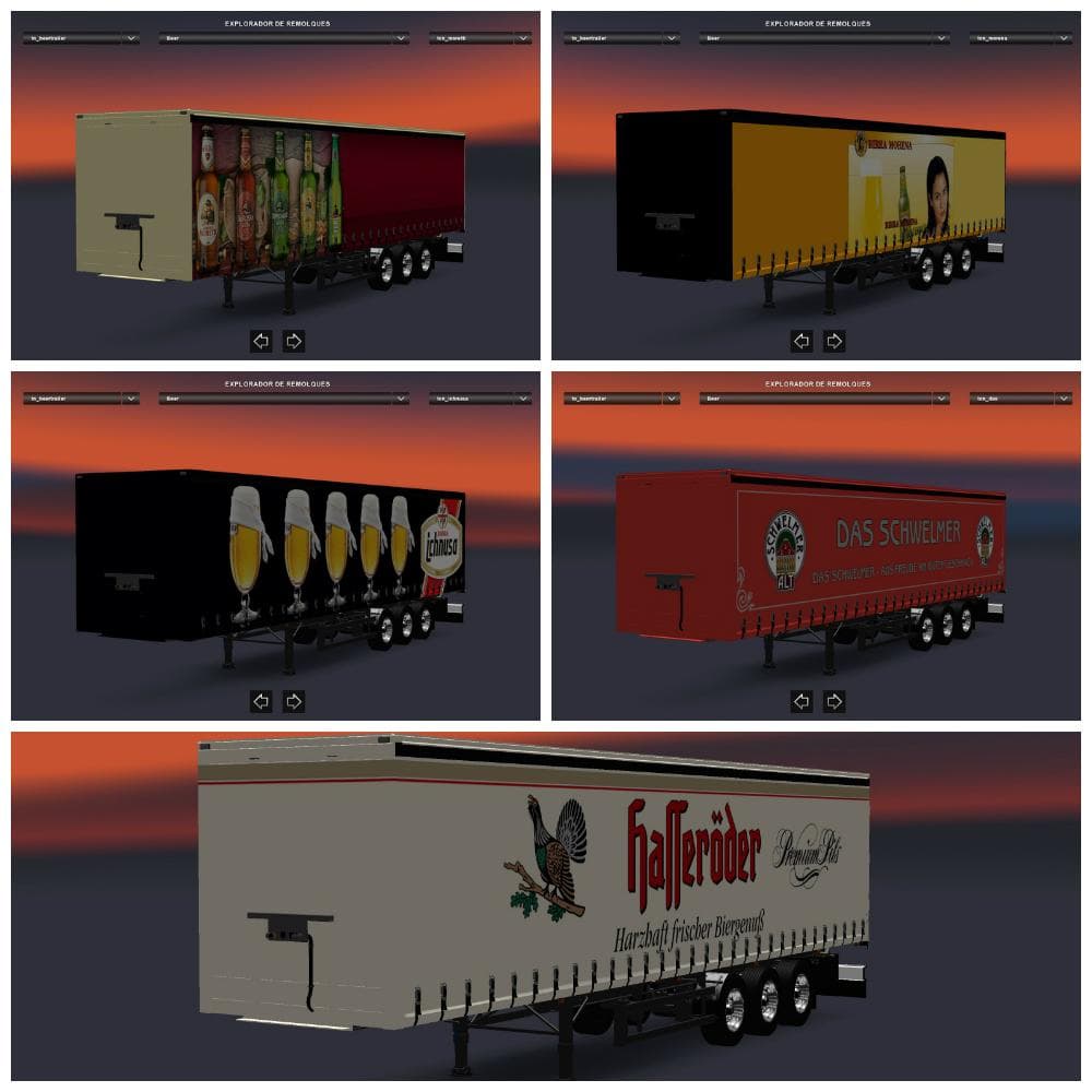 PACK BEER TRAILER 1.22.X - ETS2 mods download – trailers screenshot 2