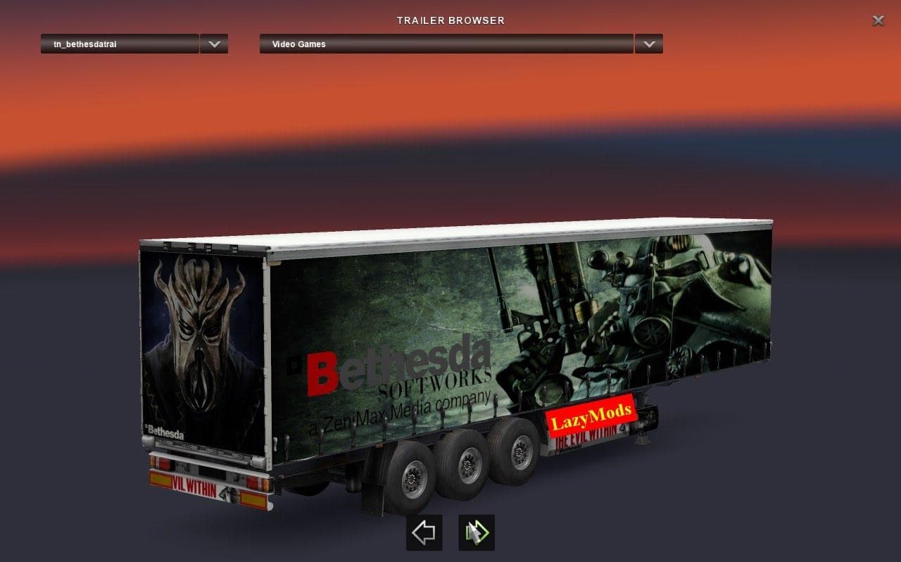 BETHESDA TRAILER BY LAZYMODS – Trailers mod for Euro Truck Simulator 2