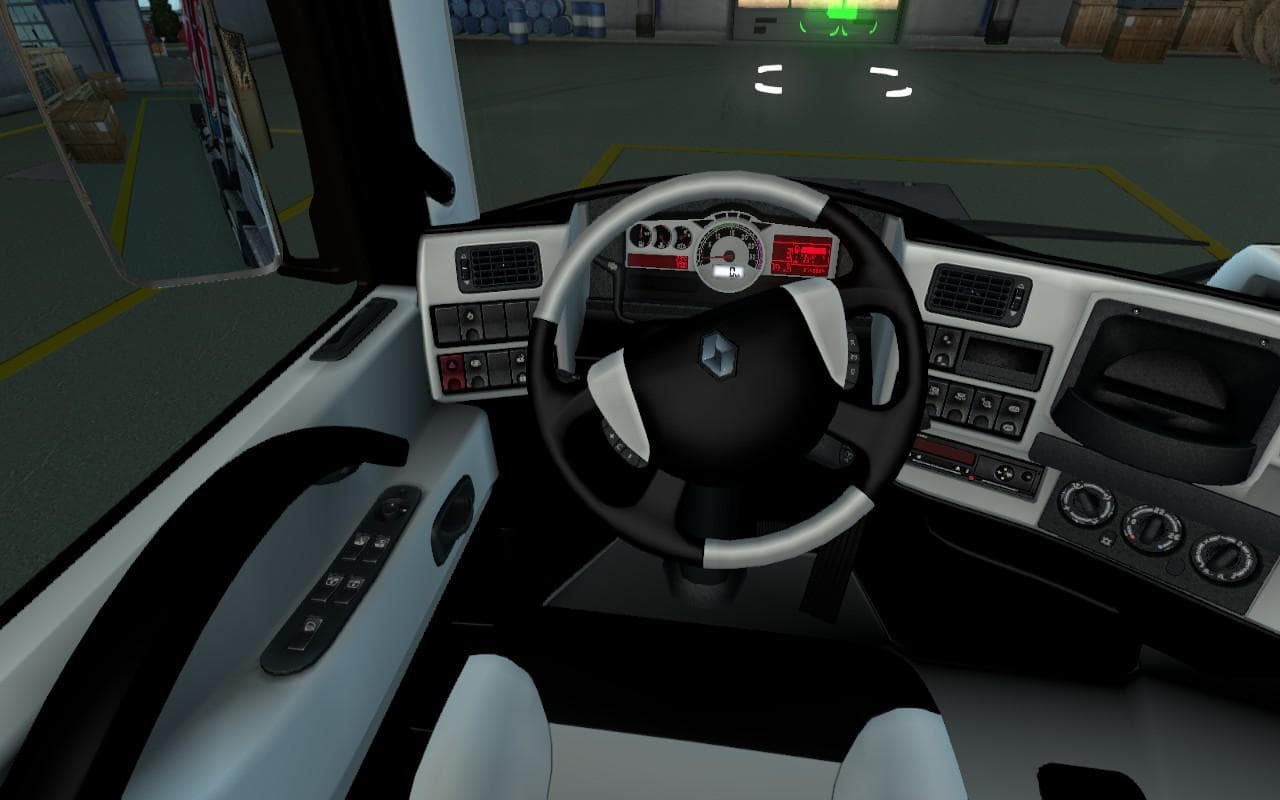 RENAULT MAGNUM BLACK-WHITE INTERIOR 1.22 – Other mod for Euro Truck Simulator 2