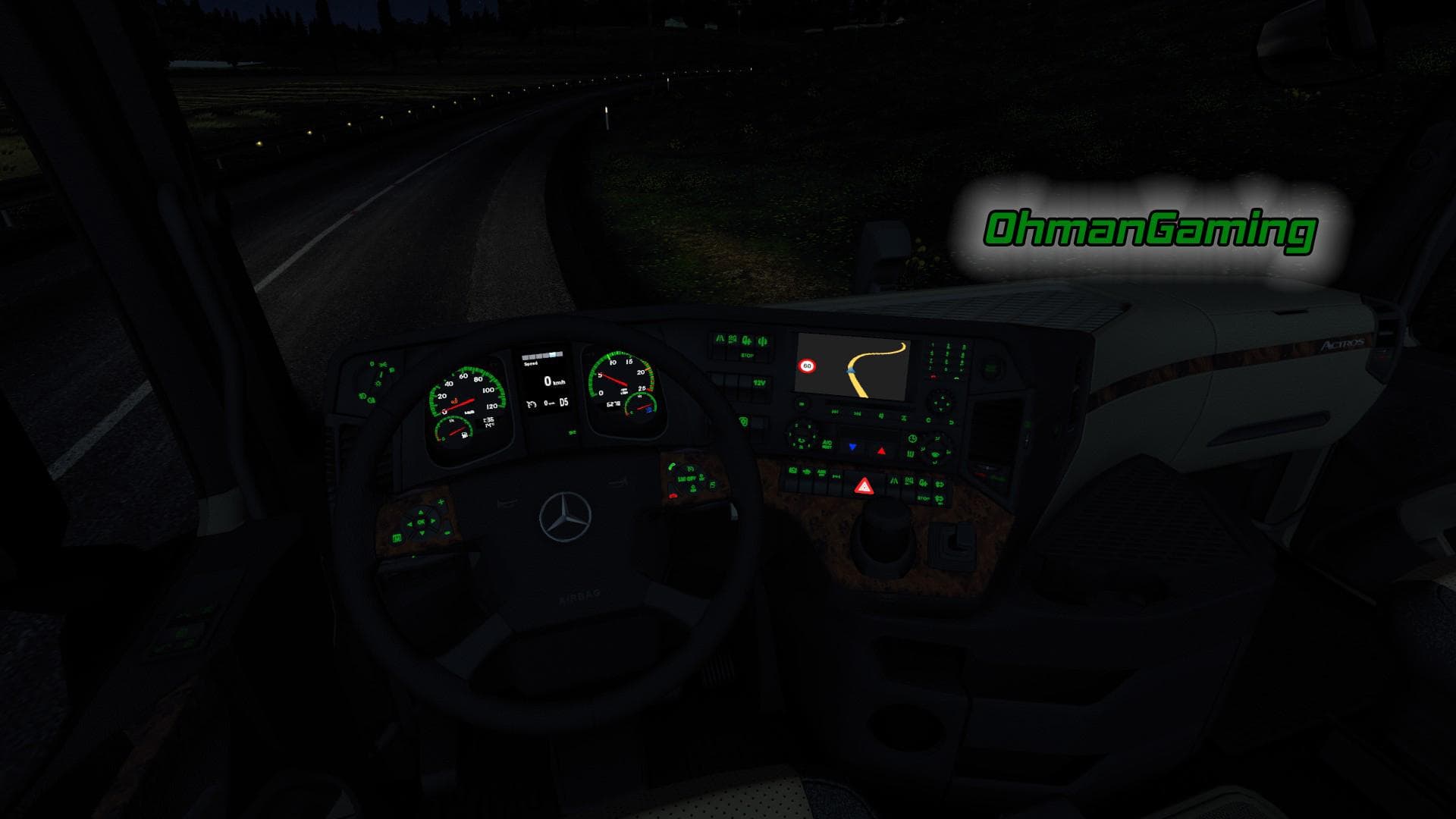 MB MP4 GREEN AND YELLOW DASHBOARD 1.22.X – Other mod for Euro Truck Simulator 2
