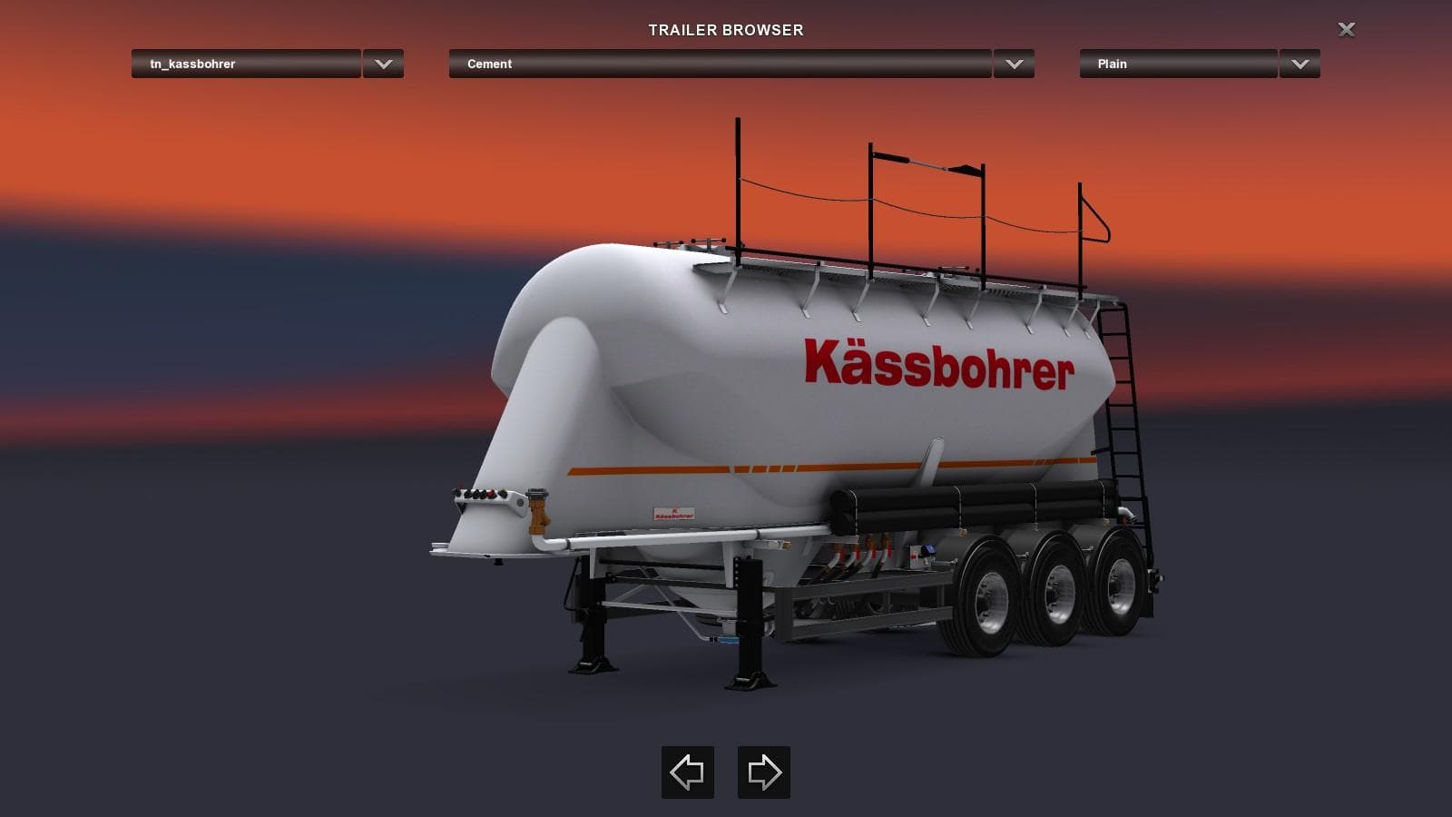 KASSBOHRER CEMENT 1.22.X – Trailers mod for Euro Truck Simulator 2