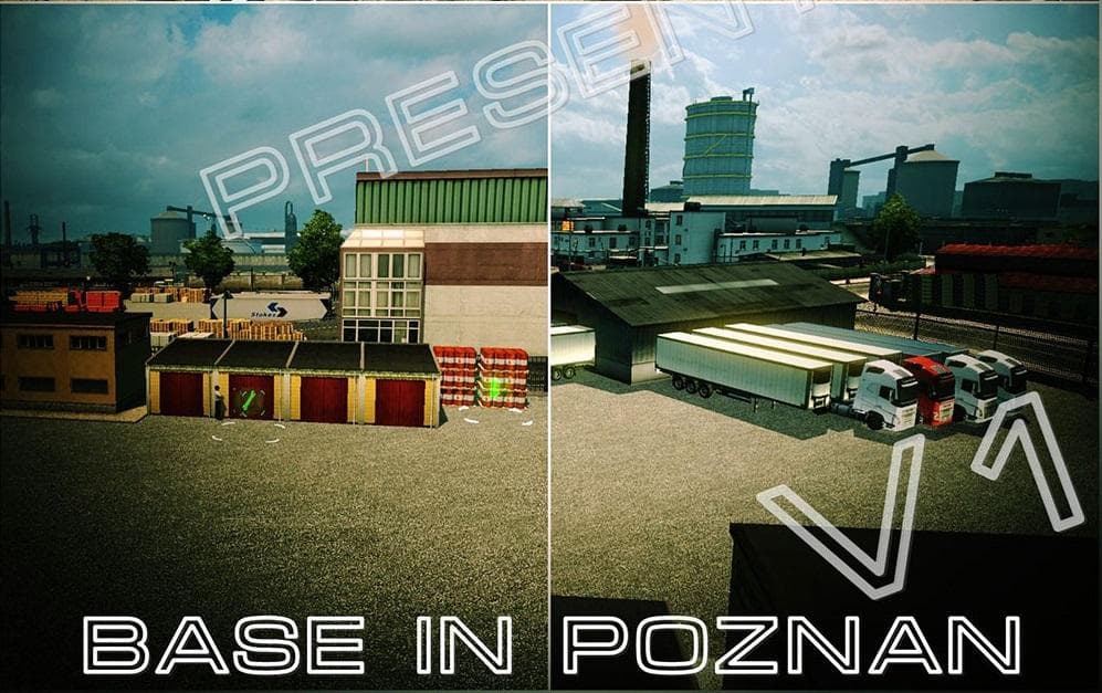 BASE IN POZNAN V1.0 BY WGT MODS – Maps mod for Euro Truck Simulator 2