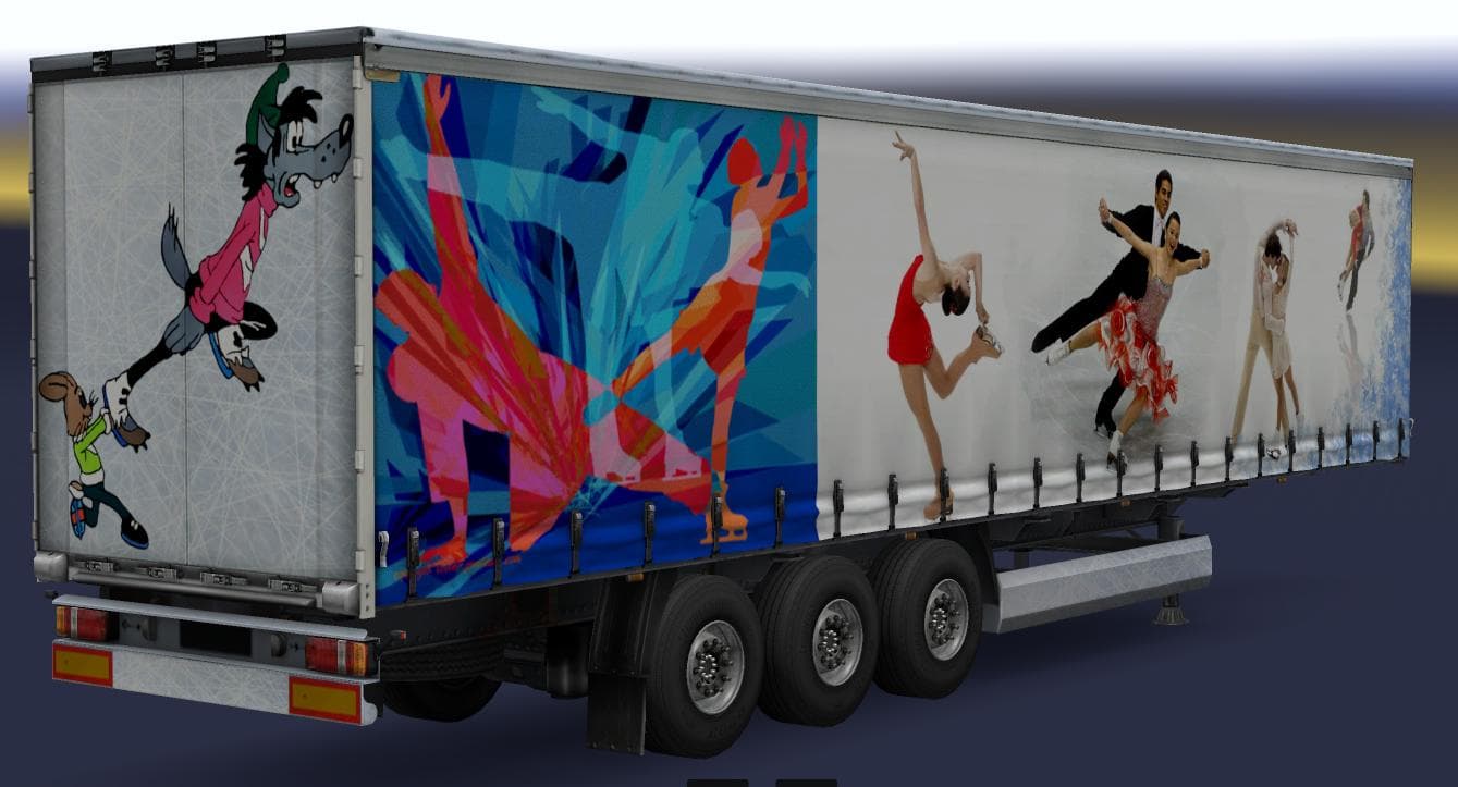 TRAILER PACK SPORT THEME V2.1 - ETS2 mods download – trailers screenshot 2