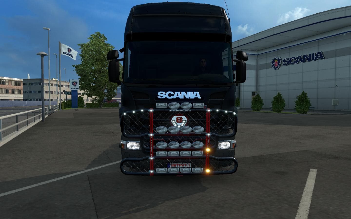 BULLBAR V8K SLOT TUNING W100 – Parts mod for Euro Truck Simulator 2