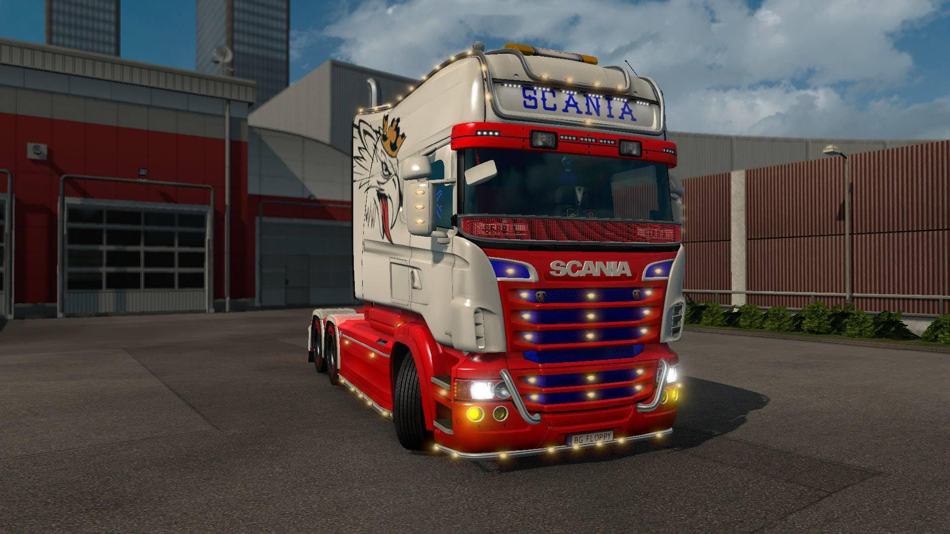 SCANIA RJL RED AND WHITE SKIN – Skins mod for Euro Truck Simulator 2