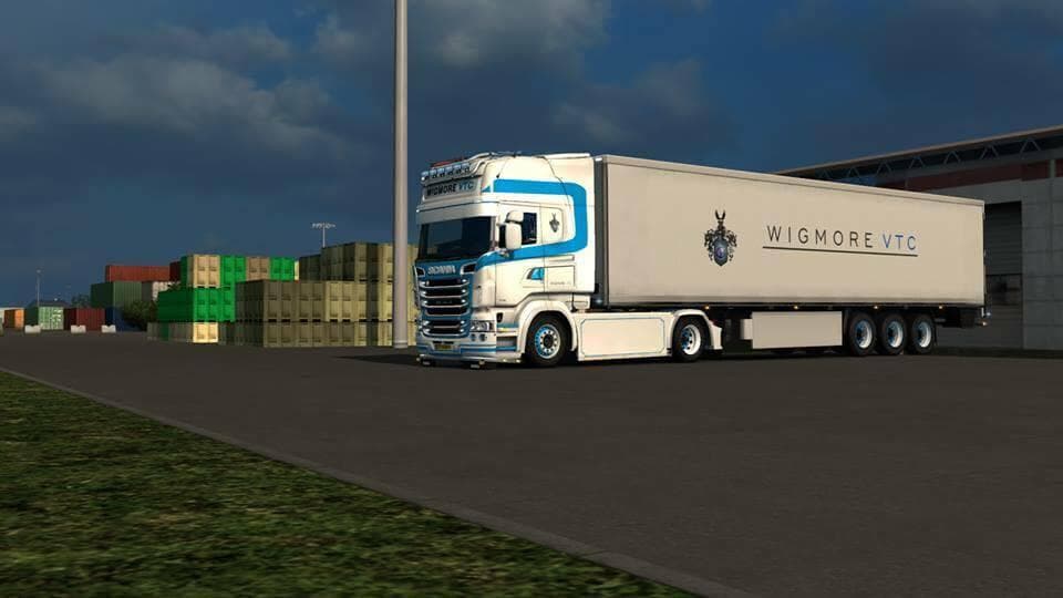 WIGMORE VTC - TRAILER COOLLINER 1.22 – Skins mod for Euro Truck Simulator 2