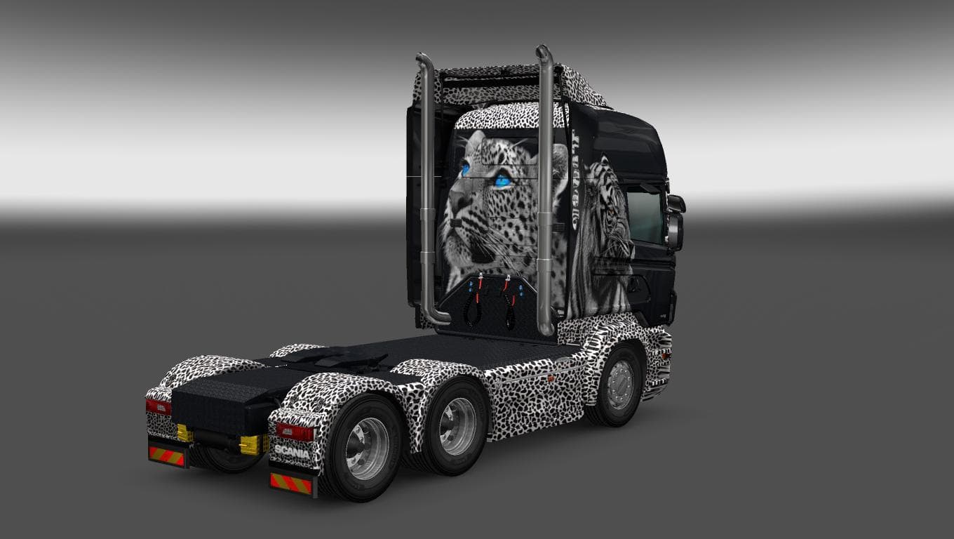 SCANIA RS RJL TIGER & LEOPARD SKIN 1.22 – Skins mod for Euro Truck Simulator 2