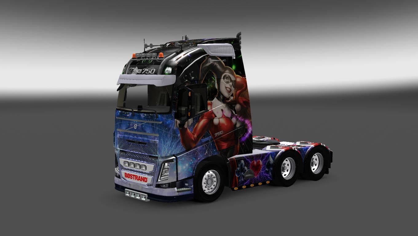 SKIN HARLEY QUINN FOR ALL TRUCKS 1.22 – Skins mod for Euro Truck Simulator 2