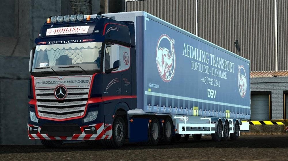 AHMLING TRANSPORT VTC SKIN FOR MERCEDES – Skins mod for Euro Truck Simulator 2