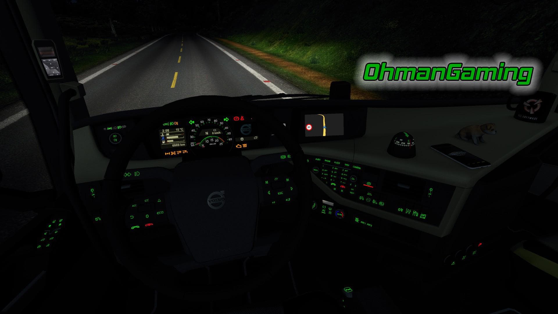 VOLVO FH16 2012 GREEN DASHBOARD 1.22.X – Other mod for Euro Truck Simulator 2