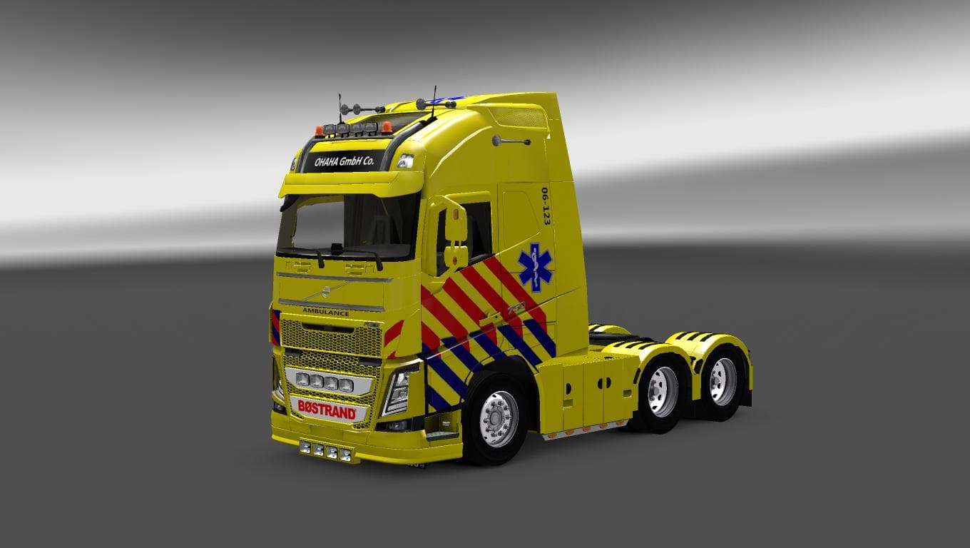 VOLVO FH 2013 AMBULANCE SKIN – Skins mod for Euro Truck Simulator 2
