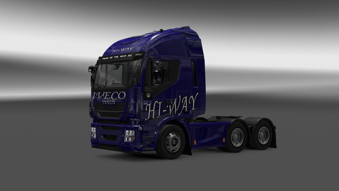 IVECO HI-WAY BLUE CARBON SKIN – Skins mod for Euro Truck Simulator 2
