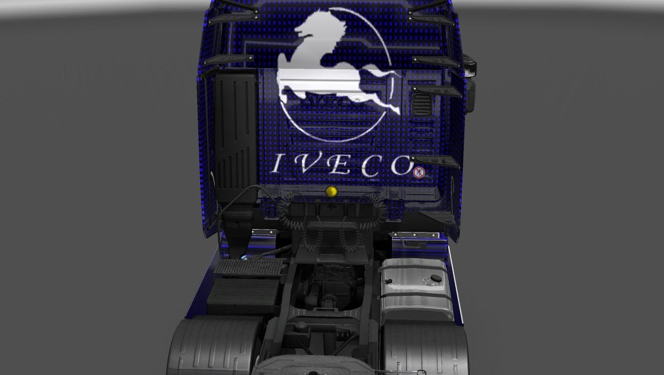 IVECO HI-WAY BLUE CARBON SKIN - ETS2 mods download – skins screenshot 2