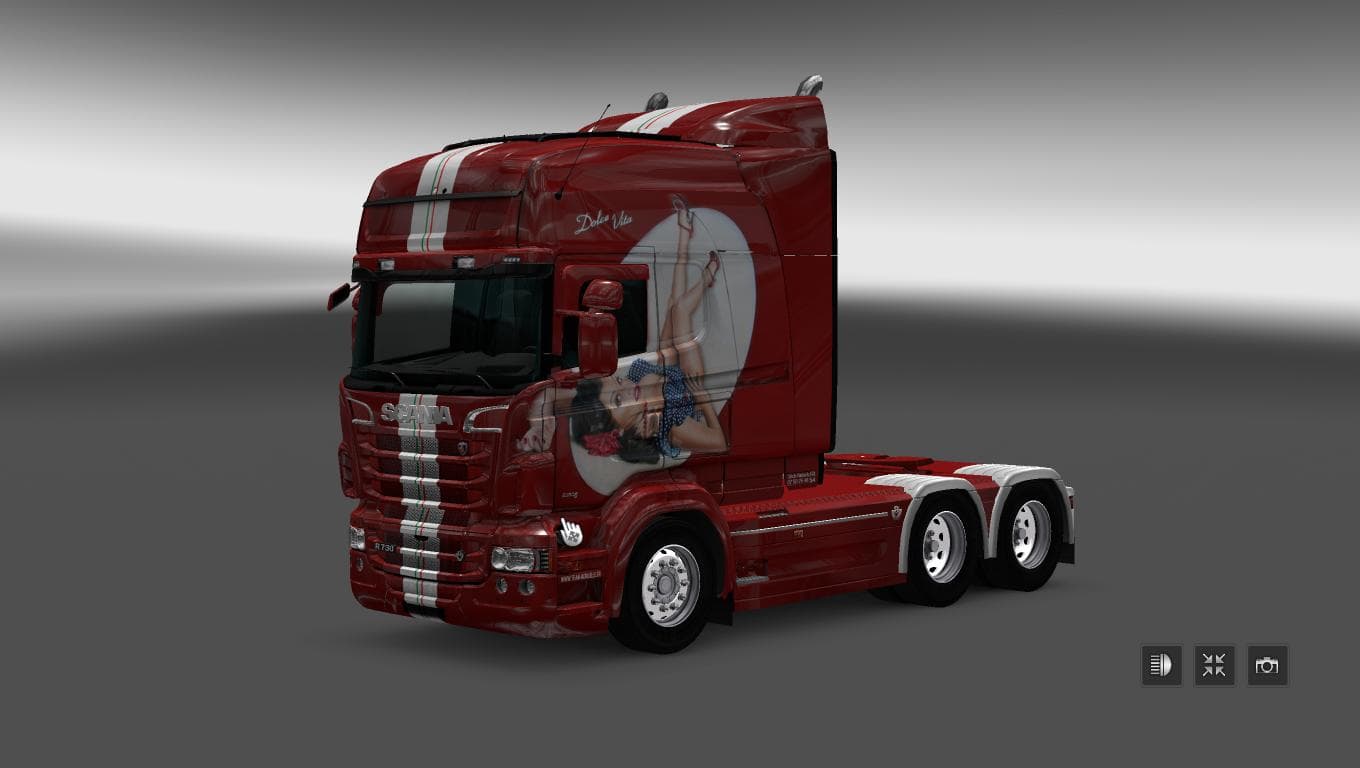 SCANIA RS RJL DOLCE VITA SKIN - ETS2 mods download – skins screenshot 2