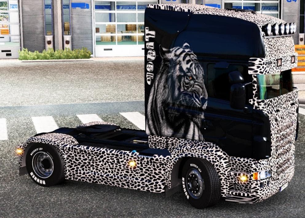 TIGER & LEOPARD SKIN FOR SCANIA RJL – Skins mod for Euro Truck Simulator 2